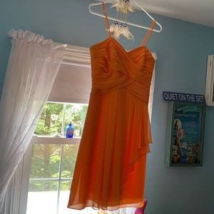 David’s bridal orange semi formal dress
